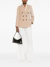 Circolo 1901 Double-breasted Cotton Jacket Featuring Flap Pockets In Brown