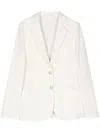 Circolo 1901 Double-breasted Blazer With Light Striped Pattern In White