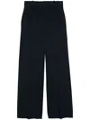 Circolo 1901 Wide-leg Stretch Cotton Pants In Blue