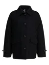 Circolo 1901 Black Wool Double-breasted Coat In Black