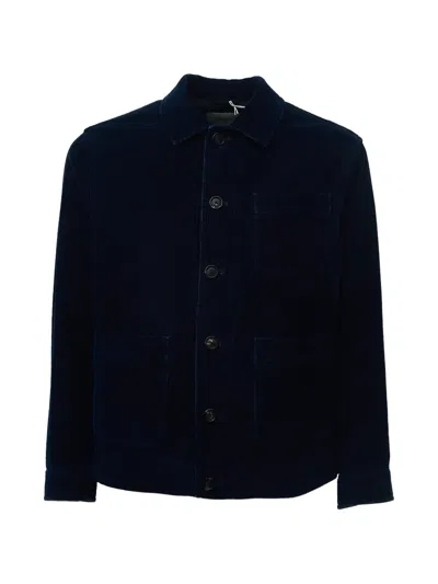 Circolo 1901 Work Jackey Indigo Tiny-corduroy Shirt Jacket In Blue