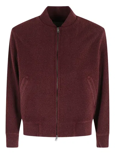 Circolo 1901 Long-sleeved Bomber Jacket In Brown