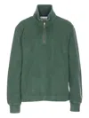 Circolo 1901 Long Sleeve High Collar Knit Sweater In Green