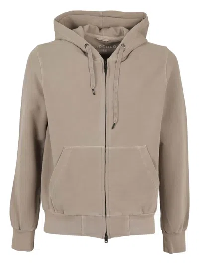 Circolo 1901 Zip-up Hoodie In Brown