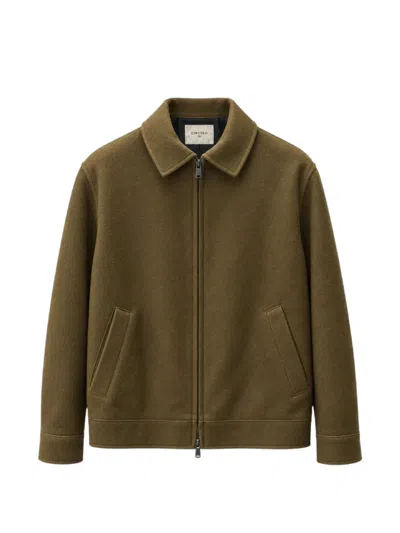 Circolo 1901 Zip-up Felted Jacket In Green