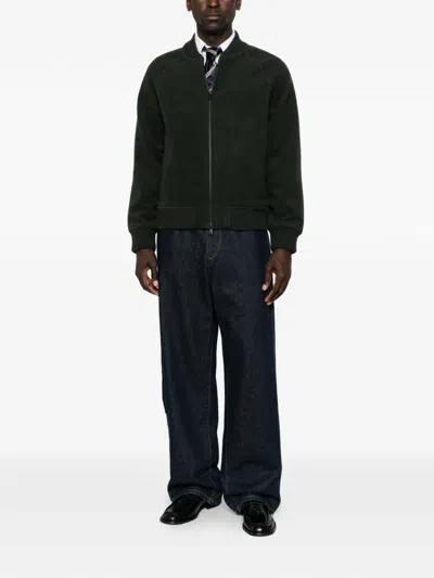 Circolo 1901 Zip-up Wool-blend Jacket In Green