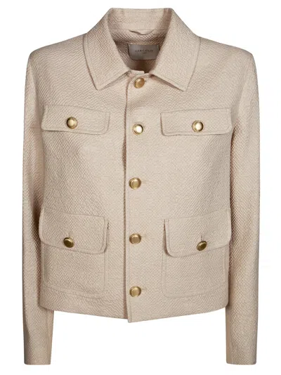 Circolo Cropped Jacket Bistretch In Beige