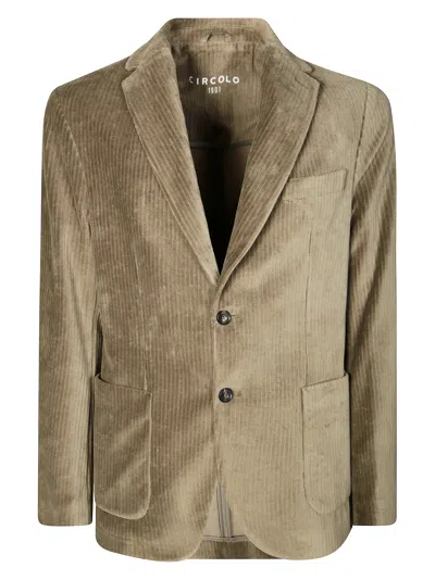 Circolo Men's Corduroy Jacket In Brown