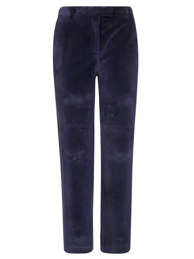 Circolo Pantalone Dritto Velluto In Blue