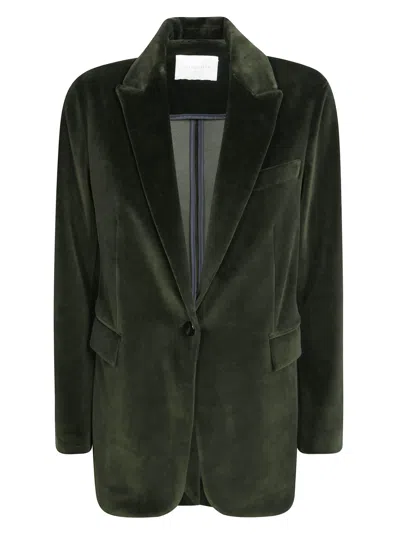 Circolo Smooth Velvet Blazer In Multi