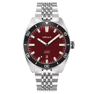 Circula Aquasport Ii Red Dial Men's Watch Ae-st-rs+sb-a In Metallic