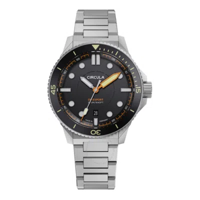 Circula Divesport Titanium Black Dial Men's Watch De-tr-ss+th-t In Metallic