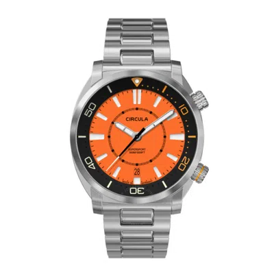 Circula Supersport Orange Dial Men's Watch Se-st-os+sh-a In Metallic