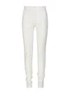 Circular Path Button Fly Skinny Jean - White In White