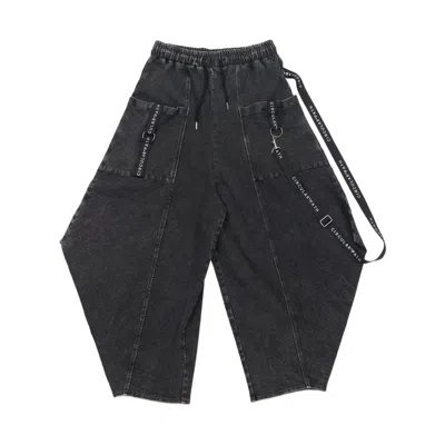 Circular Path Grey Balloon Denim Jeans