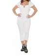 Circular Path Jill Romper In White In White