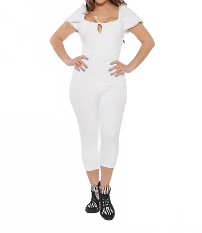 Circular Path Jill Romper In White