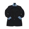 Circular Path Women's Blue / Black Donna Blazer In Black/blue