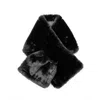 Circular Path Women's Black Faux Fur Vegan Scarf