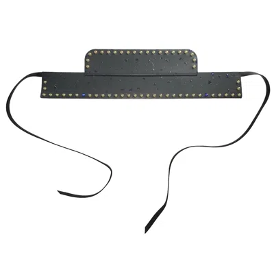 Circular Path Women's Black / Gold / Blue  X Amanda Murray - Reversible - Corset Belt - Black-blue-go