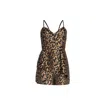 Circular Path Women's Black / Gold Ruffled Romper - Leopard In Animal Print