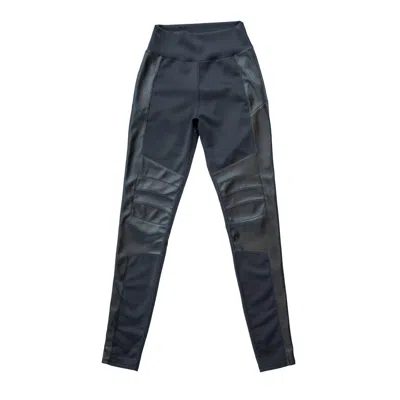 CIRCULAR PATH WOMEN'S BLACK MOTO HIGH WAIST LEGGING - TALL