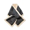 Circular Path Women's Black / Neutrals Faux Shearling Vegan Scarf - Cream Black