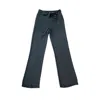 Circular Path Women's Black Sheer Pant With Belt - Tall