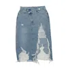 Circular Path Women's Blue Cross Over Midi Skirt In Blue