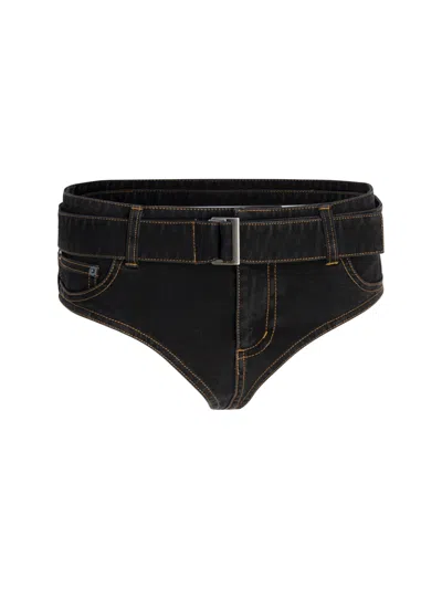 Circular Path Women's Brief Bikini Bottoms - Black