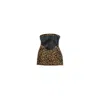 Circular Path Women's Brown / Gold Donna Strapless Dress - Leopard-black In Brown