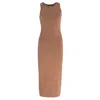 Circular Path Women's Brown Marilyn Midi Dress - Pecan In Brown