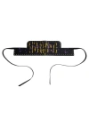 Circular Path Women's  X Amanda Murray Reversible Corset Belt Studs - Black-yellow-purple In Multi