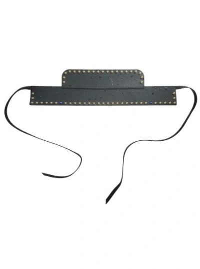 Circular Path Women's  X Amanda Murray Reversible Corset Belt Studs - Black-blue In Black/blue