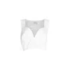 Circular Path Women's Crop Bustier Top - White In White