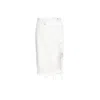 Circular Path Women's Cross Over Midi Skirt - White In White
