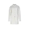 Circular Path Women's Jordan Denim Dress - White In Animal Print