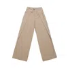 Circular Path Women's Neutrals Satin Waistband Pinstripe Pant