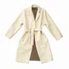 Circular Path Women's Neutrals Vegan Leather Coat