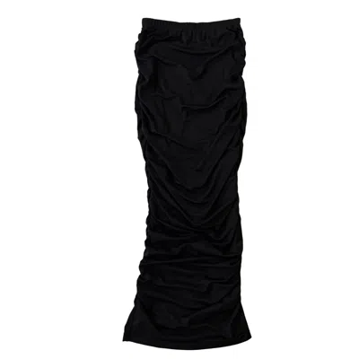Circular Path Women's Ruched Skirt - Black - Tall