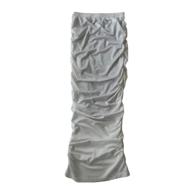 Circular Path Women's Ruched Skirt - White - Tall