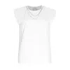 Circular Path Women's Sleeveless Round Neck Necklace T-shirt - White In White
