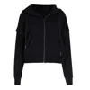 Circular Path Women's Two In One Hoodie - Black In Black