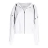 Circular Path Women's Two In One Hoodie - White In White