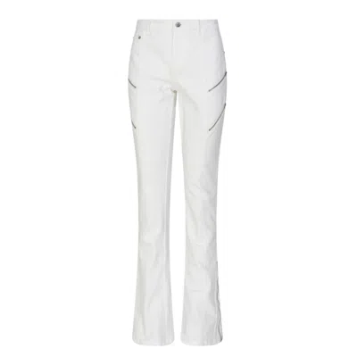 CIRCULAR PATH ZELDA ZIPPER JEAN - WHITE - TALL