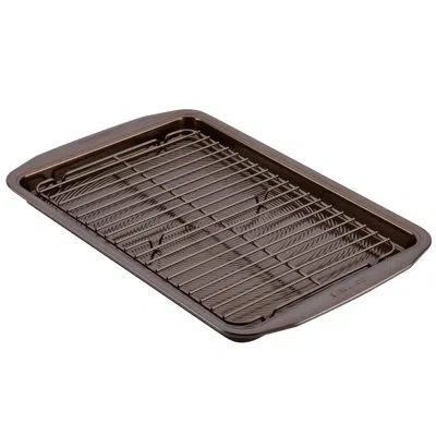 Circulon 2 Piece Nonstick Baking Sheet Rack Set In Chocolate