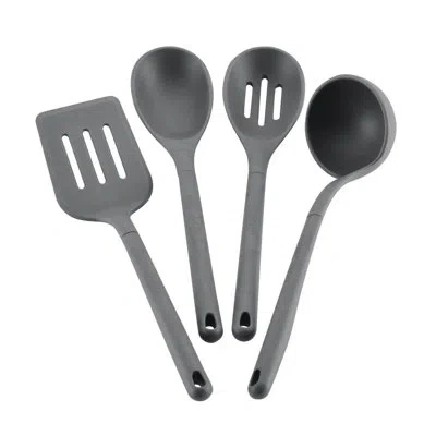 Circulon 4-piece Silicone Cooking & Kitchen Tools Set With Ladle, Gray