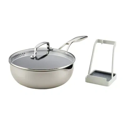 Circulon 9.5-inch (3.2-qt) Infinity Pan With Scratch Defense Nonstick Lid And Tool Holder In Gray