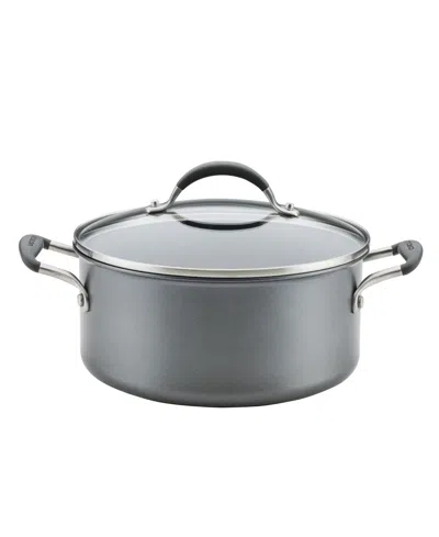 Circulon A1 Series Scratchdefense Aluminum 5-quart Dutch Oven With Lid In Gray