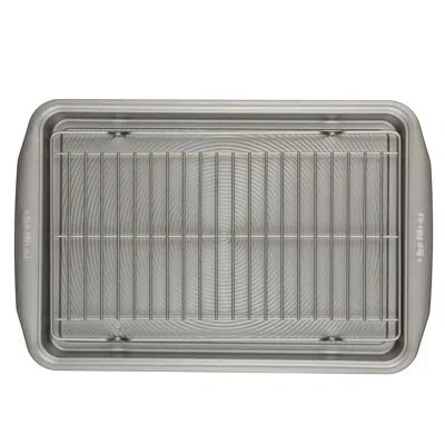 Circulon Bakeware Baking Sheet Pan And Cooling Rack Set, 3-piece, Silver